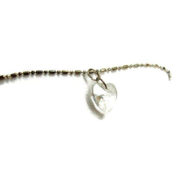 9 + 2.25" Bracelet Sterling Silver 925 Necklace Ankle Heart Vintage - Picture 4 of 8